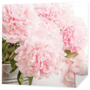 Delikatny piękny różowy bukiet piwonie zbliżenie, karta ślubna, zaproszenie, romantyczny obraz.