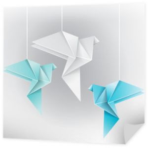 Gołąb origami w innym kolorze color