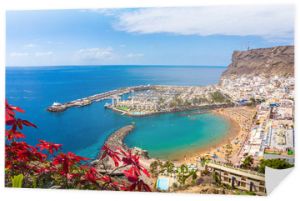 Krajobraz z Puerto de Mogan, wyspa Gran Canaria, Hiszpania