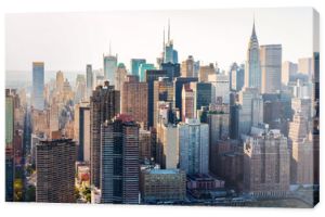 Widok z lotu ptaka na panoramę Nowego Jorku