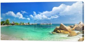 Tropikalny raj - Wyspy Seszeli, widok panoramiczny