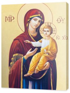 Brescia, Włochy - 23 maja 2016: Ikona Madonny w prezbiterium kościoła Chiesa di Angela Merici przez nieznanego artystę.