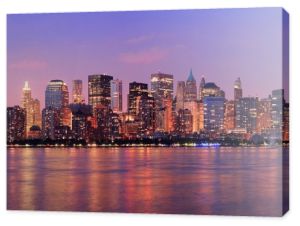 Nowym Jorku manhattan zmierzchu panorama