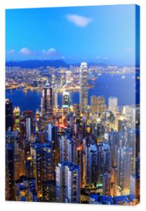 Panoramę Hongkongu nocą