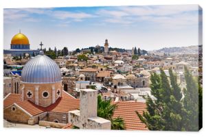 Panoramiczny widok na dach Jerozolimy