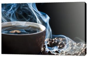 Niebieski dym i palona kawa
