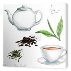 Akwarela gotowanie graficzny - herbata