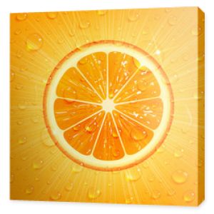Pomarańczowe tło z kroplami wody