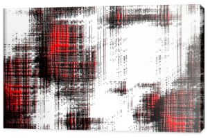 Wytłaczana abstrakcyjna grafika liniowa w kolorze czerwonym z głębokimi cieniami na białym wit