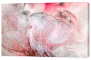 Płyn płynny sztuka abstrakcyjne tło. Różowy taniec farby akrylowe pod wodą, ocean przestrzeń dymu