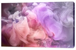 Kolorowy jasny kontrast światło dymu abstrakcyjne tło, farba akrylowa podwodna eksplozja