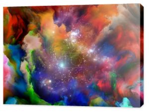 Wielobarwna faktura. Seria Color Dream. Projekt złożony z gradientów i barw spektralnych na temat wyobraźni, kreatywności i malarstwa artystycznego