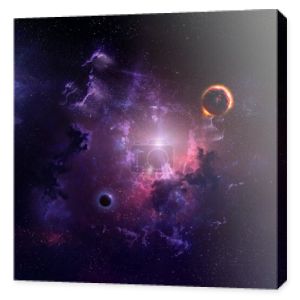 Starfield gwiezdny pył i mgławica przestrzeń sztuka galaktyka twórcze tło