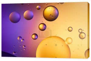 pomarańczowy i fioletowy kolor abstrakcyjne tło z mieszanej wody i oleju 