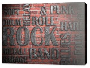 Plakat muzyki rockowej grunge