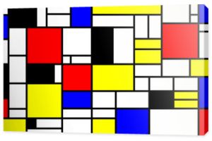Wzór imitujący neoplastycyzm w stylu Pieta Mondriana. Wielkoformatowa tekstura tła