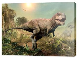 Tyrannosaurus rex sceny 3d ilustracja