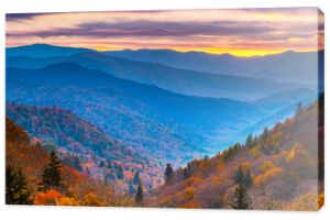 Park Narodowy Gór Smoky, Tennessee, USA jesienny krajobraz