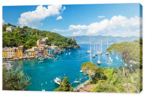 Piękny widok z Portofino, Liguria, Włochy