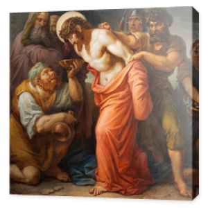 WIEDEŃ, AUSTIRA - 22 października 2020 r.: Obraz Jezusa zostaje zabrany w kościele św. Jana Ewangelisty przez Karla Geigera (1876).