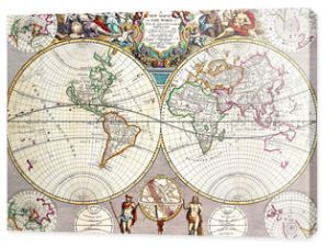 Mapa świata w stylu vintage