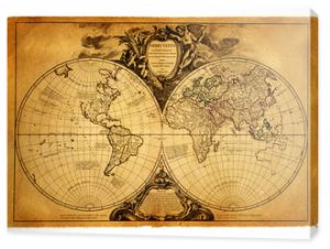 mapa świata 1752
