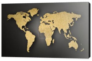 Mapa świata rzeźba na drewno deski
