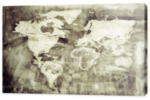  Mapa świata na starej płytce grunge. Koncepcja mapa świata, elementy t