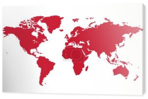 biało -czerwone tło ziemi mapa