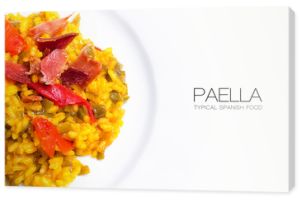 Paella. Typowe hiszpańskie jedzenie