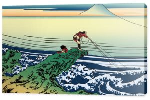 Katsushika Hokusai 36 widoków góry Fuji Ilustracja Koshu Ishigumizawa
