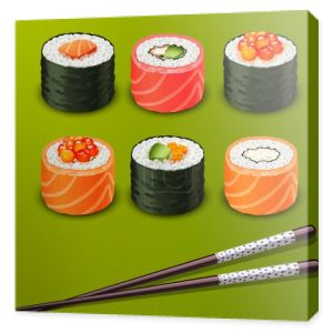 sushi zestaw ikon