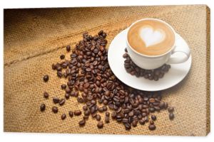 Latte art i kawa ziarnista