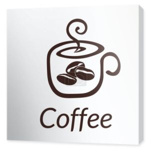 Kawa koncepcja wykorzystania brązowe kolory i ziemi biały.
