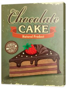 Projekt plakatu rocznika ciasto czekoladowe