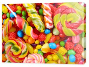 Różne kolorowe cukierki owocowe z bliska
