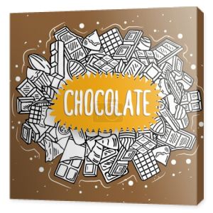 czekoladowe wektor doodle ilustracja