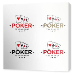 Zestaw logo wektor pokera