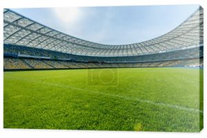 Panoramiczny widok na boisko do piłki nożnej