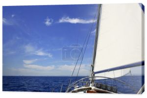 żaglówkę żeglarstwo błękitne morze w słoneczny letni dzień