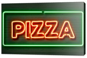Neonowy znak pizzy