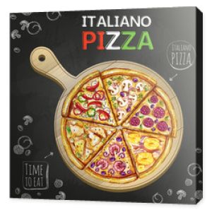 Tło plakatu włoskiej pizzy