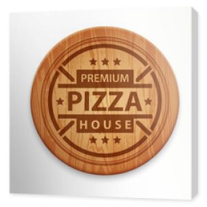 Etykieta restauracji pizzy wektor