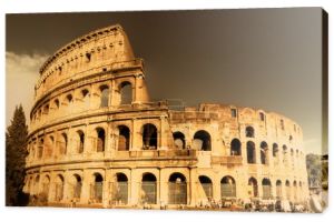 Koloseum - włoskie zabytki serii artystyczny stonowanych obraz