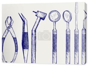 zestaw narzędzi sprzętu medycznego do opieki stomatologicznej zębów