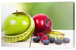 świeże owoce z pomiarem koncepcji zdrowej diety cintra