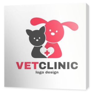Vetclinic logo projekt szablon. VET clinic
