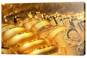 Biżuteria złota tło / miękkie selektywne focus