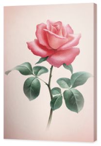 Akwarela ilustracja kwiat róży. Idealny na kartki z życzeniami