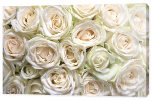 Naturalne kwiatowe tło z bukietem białych róż